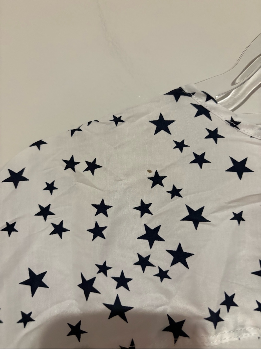 Alice Ritter Brooklyn star print 3/4 sleeve top white size medium - Picture 6 of 6